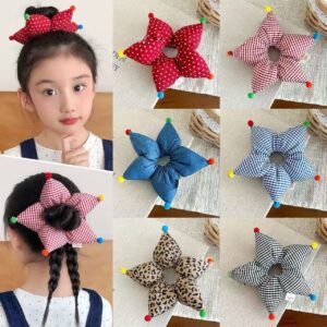 Wholesale Star Flower Fabric Hair Tie