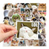 Wholesale 50pcs cartoon cute cat emoji Waterproof vinyl stickers