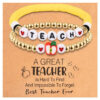 Wholesale Teachers' Holiday Apple Letters Colorful Soft Pottery Bracelet