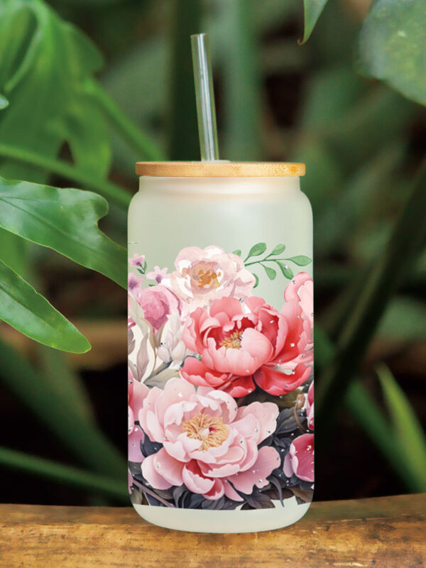 Wholesale Colorful Cartoon Butterfly Rose 16oz Cup UV DTF Wraps