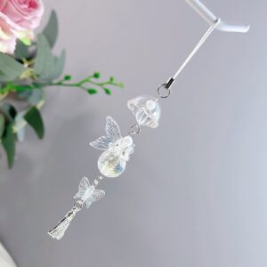 25a37 sakura fish tail wind chime [white]