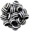 Wholesale 5pcs 20MM Resin Black Striped Beads