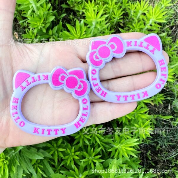 Wholesale 10pcs cartoon cat tie ring through-hole double-sided photo frame Acrylic Beads OLY Exclusive
