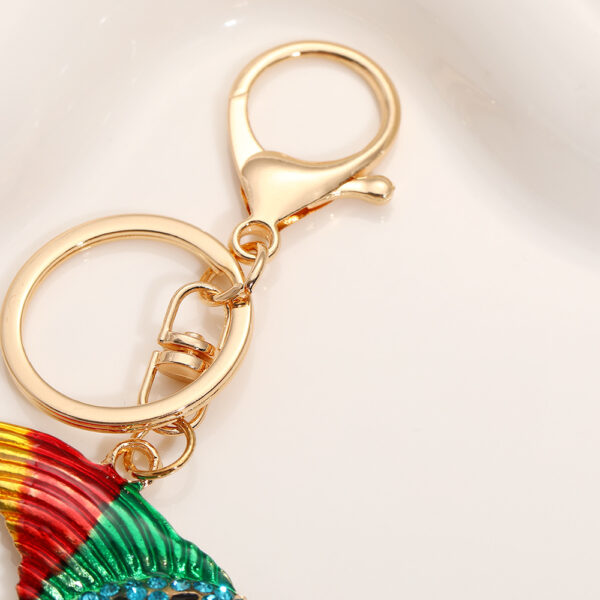 Wholesale Cartoon tropical fish, marine creatures, rhinestones, Metal Keychain