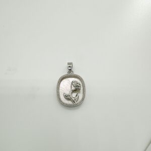 Square rose white gold (white shell)