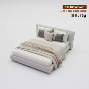 [1:20] Net Red cream wind double bed + bedding