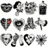 Wholesale Black and white horror embroidery DIY patches