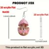 Wholesale Easter Flat Cute Pink Rabbit Acrylic Earrings