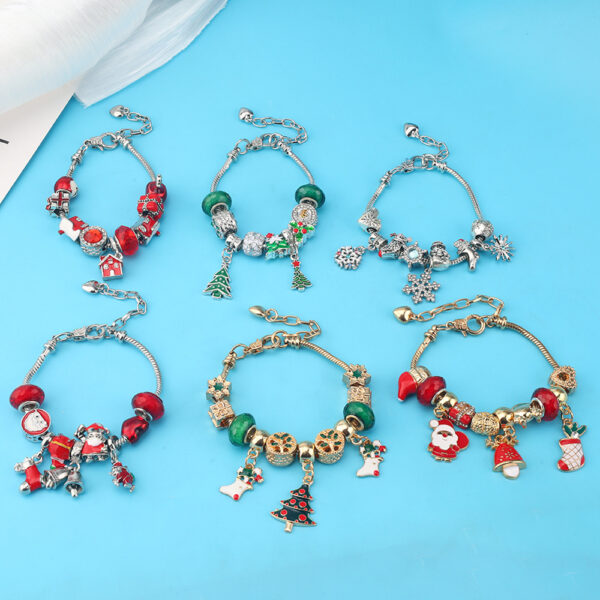 Wholesale Christmas Santa Claus Christmas Tree Snowflake Bracelet