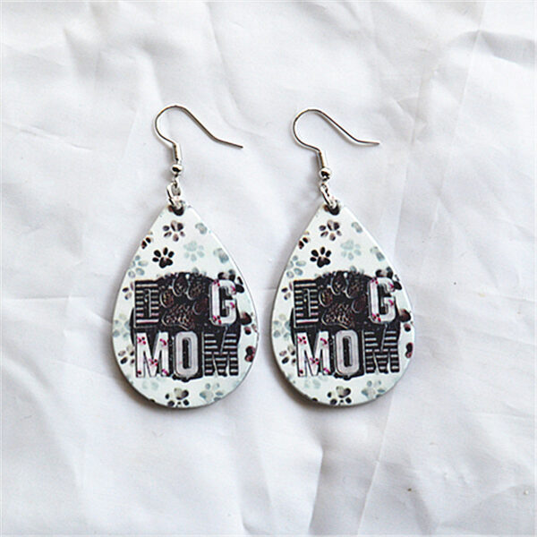 O1CN01u7ymTN1MXrMM7VXC5_3284551445-0-cib Wholesale Mother's Day Earrings Creative Dog Mom Water Drop Shape Acrylic Earrings