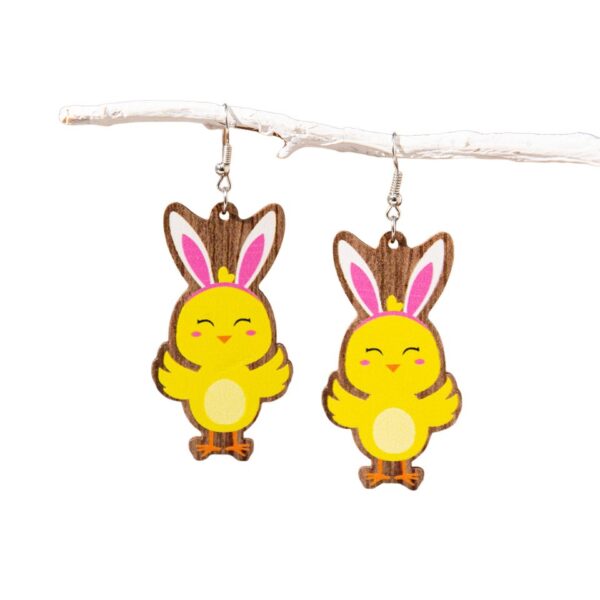 Wholesale Easter cartoon rabbit Easter egg earrings
