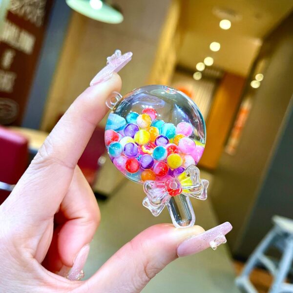 Wholesale Acrylic Cheese Stick Lava Bottle Keychain