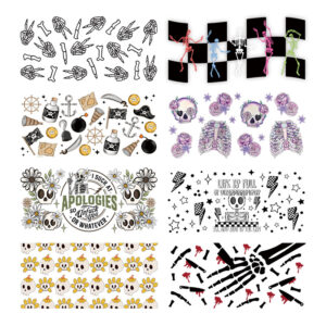 Wholesale Uv Transfer Sticker Glass Cup Crystal Label Crystal Sticker Cross-Border Exclusive for 16oz Glass Cup Special Sticker 23Cmx11Cm