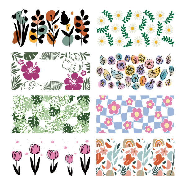 Wholesale Uv Transfer Sticker Glass Cup Crystal Label Crystal Sticker Cross-Border Exclusive for 16oz Glass Cup Special Sticker 23Cmx11Cm