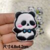 Wholesale Self-Paste Plush Cartoon Panda Embroidered Cloth Sticker DIY Accessories