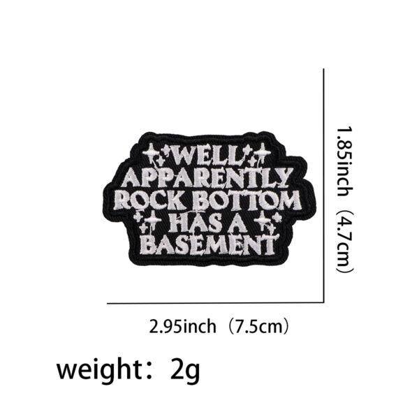 O1CN01uDM8Sy20Q9KZNcaoS_2215389716843-0-cib Wholesale 5pcs Black and White English Letter Quotations Embroider Cloth Patch