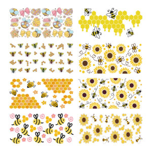 Wholesale Uv Transfer Sticker Glass Cup Crystal Label Crystal Sticker Cross-Border Exclusive for 16oz Glass Cup Special Sticker 23Cmx11Cm