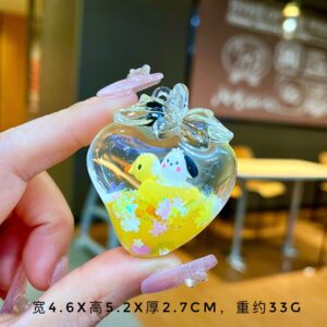 [Strawberry] Little Yellow Duck Swim Ring Pacha Dog / Quantity without keychain: 1 piece