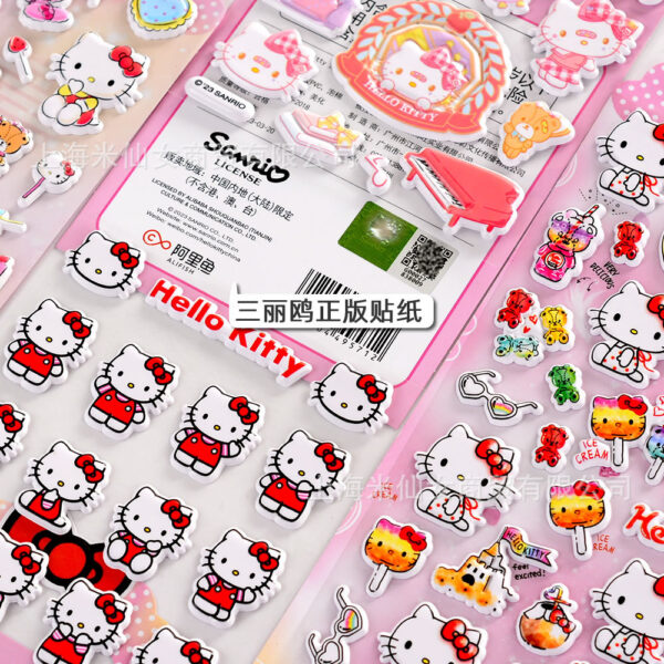 Wholesale Shin Le ATH Sanrio Genuine HELLOKITTY Hello Kitty Sticker Children Girl Stereo Bubble Sticker