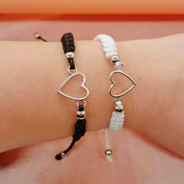 Wholesale Couple bracelet, a Valentine's Day gift for best friends, students, star-patterned black and white wrist rope