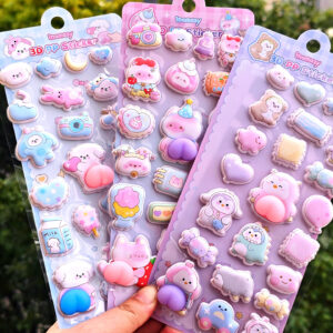 Wholesale Cute animal butt stickers for kids, girls, little noses, DIY stress-relieving crafts, squishy toys, decorative stickers