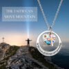 Wholesale Two tone silver rose gold faith cross stainless steel necklace
