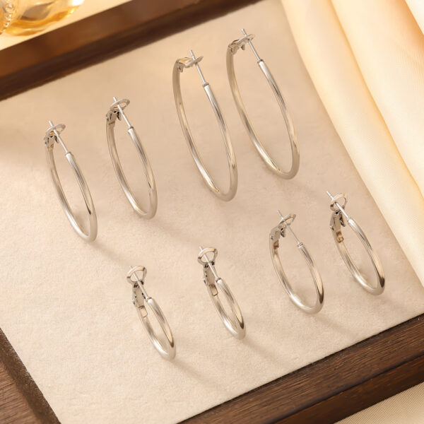 Wholesale Stainless Steel Geometric Circle Earrings