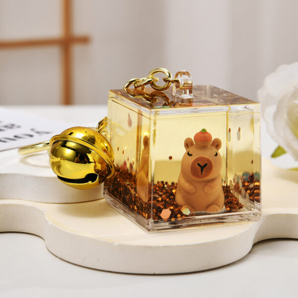 O1CN01uMihoc1JM0BUsbTvb_2200601031013-0-cib Wholesale Acrylic Creative Capybara Sand Bottle Keychain