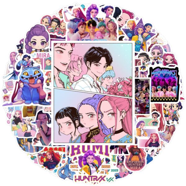 Wholesale 110 Cute Cartoon Demon Hunting Witch Waterproof Vinyl Stickers