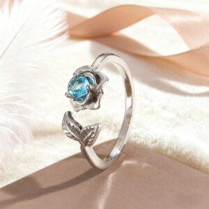 Blue flower / Open ring