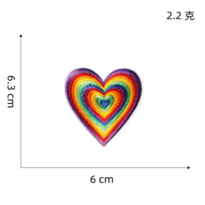 Colorful love cloth stickers 3#