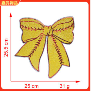 Hot melt glue*yellow*bow*softball bow*height 25.5*25cm