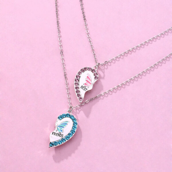 Wholesale Butterfly Love necklace magnet stone necklace alloy necklace