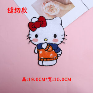Orange hello kitty applique --------- Glue-free