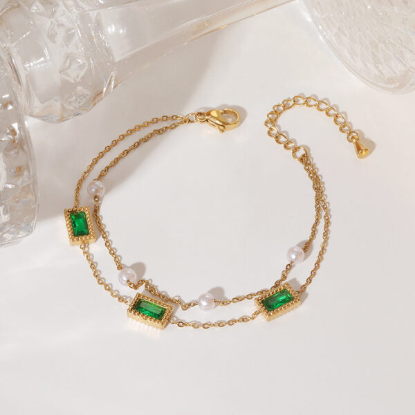 Wholesale Stainless Steel Women's Rhinestone Bracelet