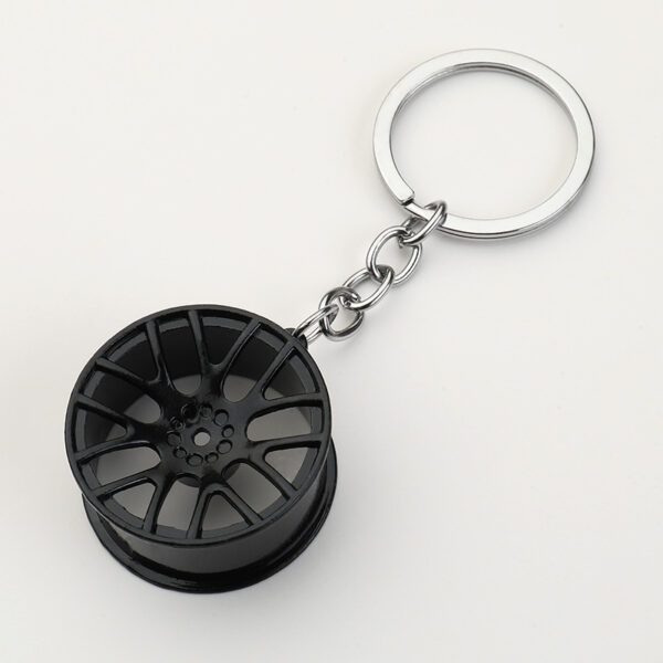 Wholesale Car modification accessories metal wheel hub keychain