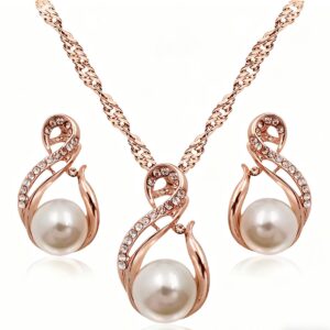 Pearl set rose gold