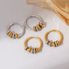 Wholesale Stainless Steel Earrings Gold Color Hoops Ear Studs