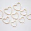 Wholesale 10pcs pearl hollow large love heart straight hole pearl DIY beads