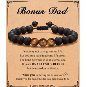Dad card + tiger eye black matte bracelet