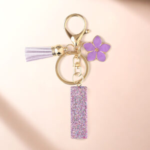 Purple i keychain
