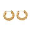 Wholesale Golden diagonal diamond-round hoop earrings