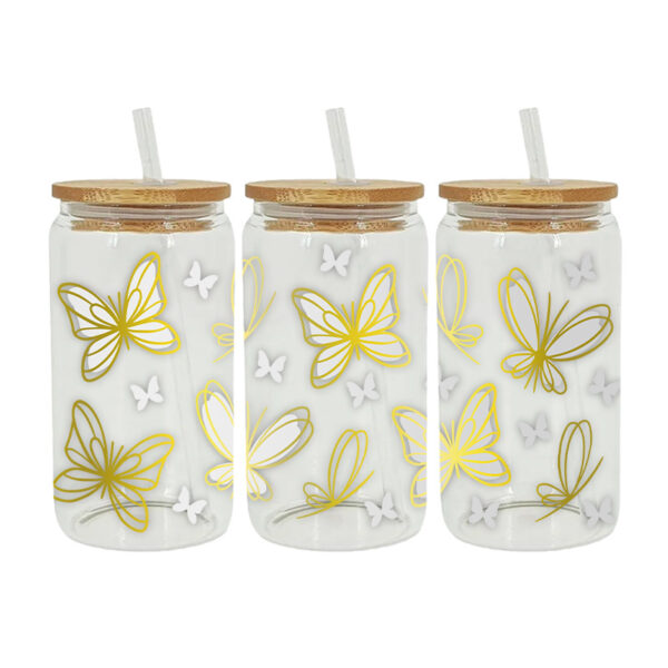 Wholesale UV Transfer Paste Glass Crystal Label Crystal Paste Cross-border Special Paste for 16oz Glass Cup 23cmX11cm