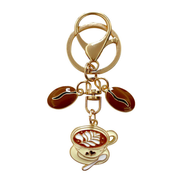 Wholesale Coee c coee bean metal keychain