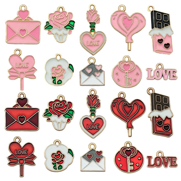 Wholesale Pink Valentine's Day Love Accessories Pendant