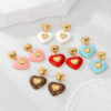 Wholesale Colorful Flower Love Countryside Earrings