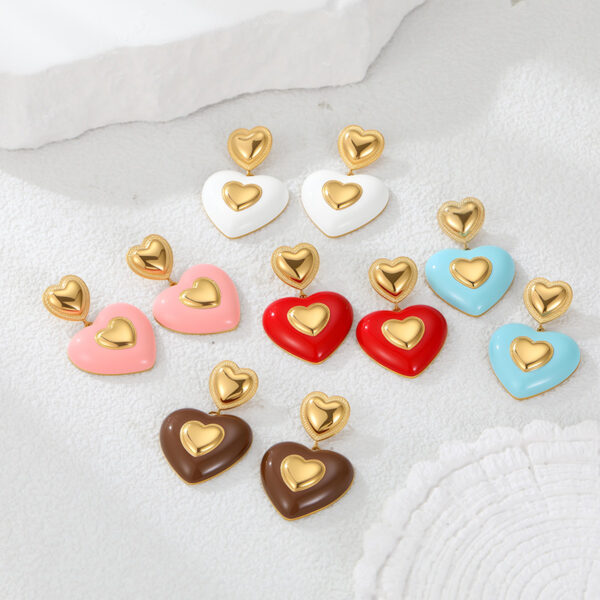 Wholesale Colorful Flower Love Countryside Earrings