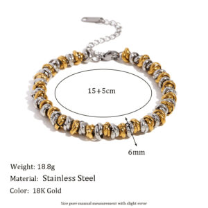 Hand-assembled ring bracelet-two colors