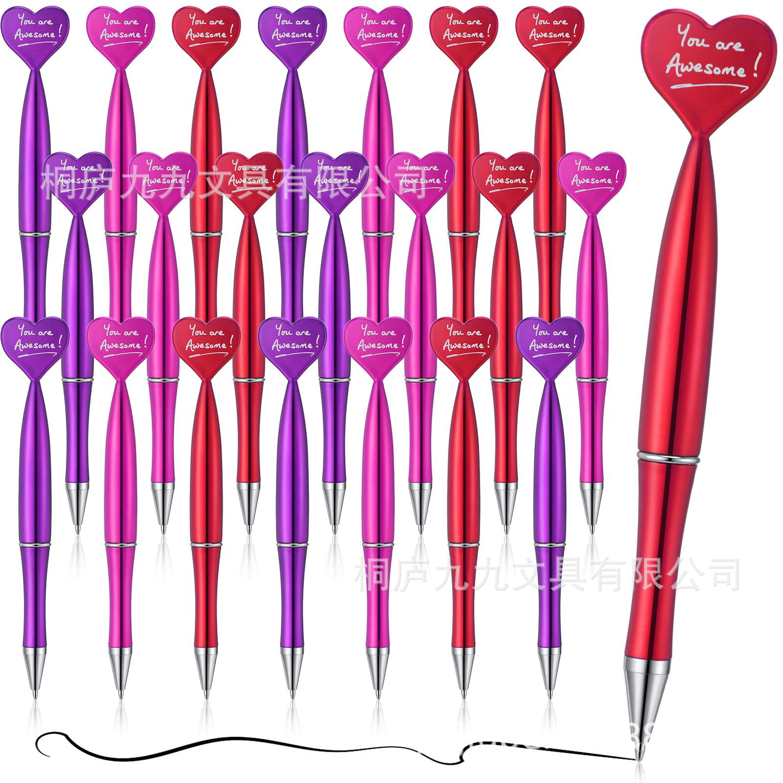 Wholesale Red Purple Love Pentagram Pen