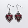 Wholesale jewelry dark gothic punk wind Wild Rose heart-shaped Blood Eye dripping bat earrings